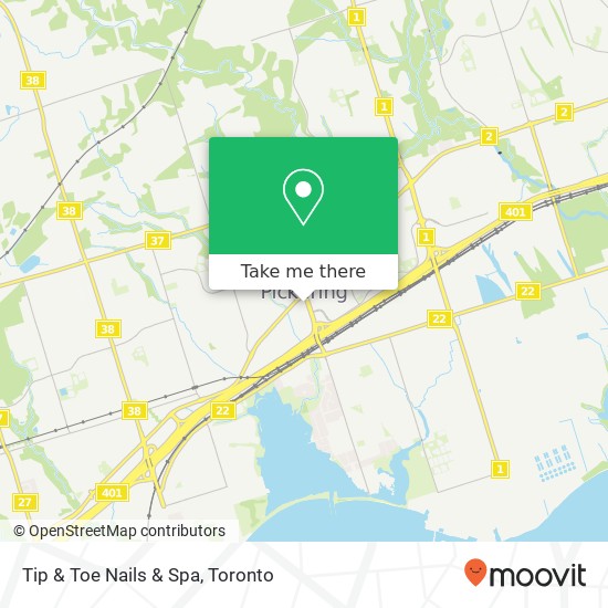 Tip & Toe Nails & Spa map