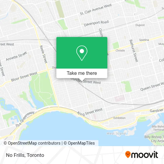 No Frills map