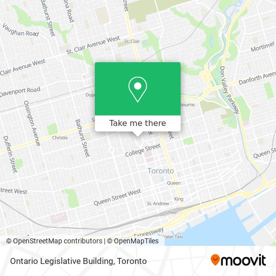 Ontario Legislative Building map