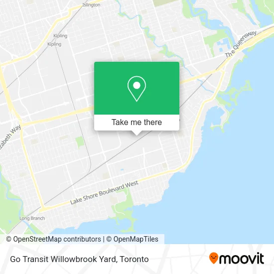 Go Transit Willowbrook Yard map