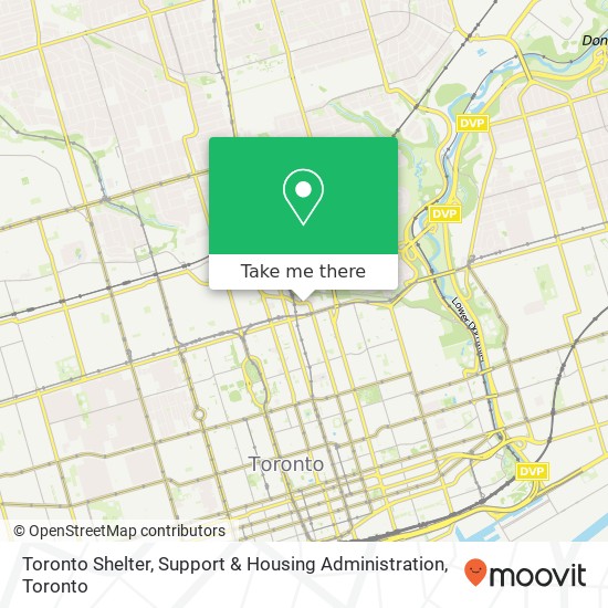 Toronto Shelter, Support & Housing Administration map