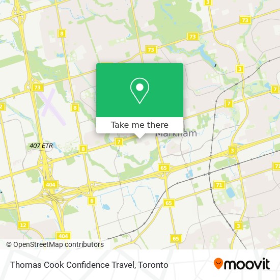 Thomas Cook Confidence Travel map