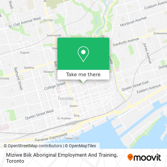 Miziwe Biik Aboriginal Employment And Training map