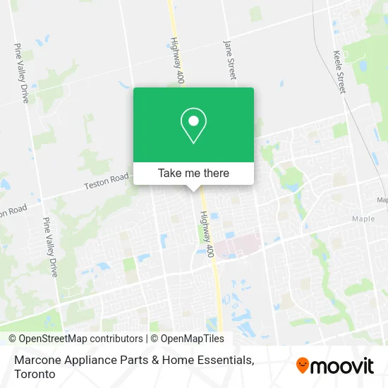 Marcone Appliance Parts & Home Essentials map