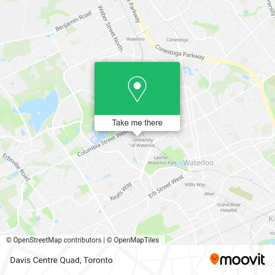 Davis Centre Quad map