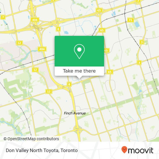 Don Valley North Toyota map