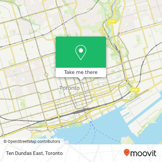 Ten Dundas East map