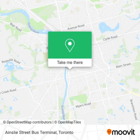 Ainslie Street Bus Terminal map