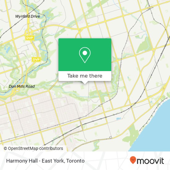 Harmony Hall - East York map