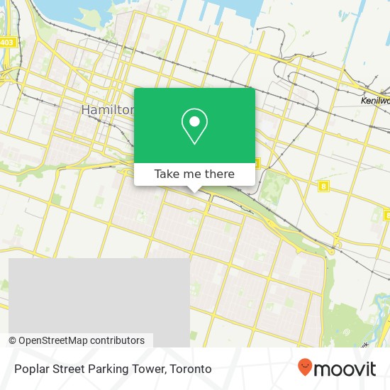 Poplar Street Parking Tower map