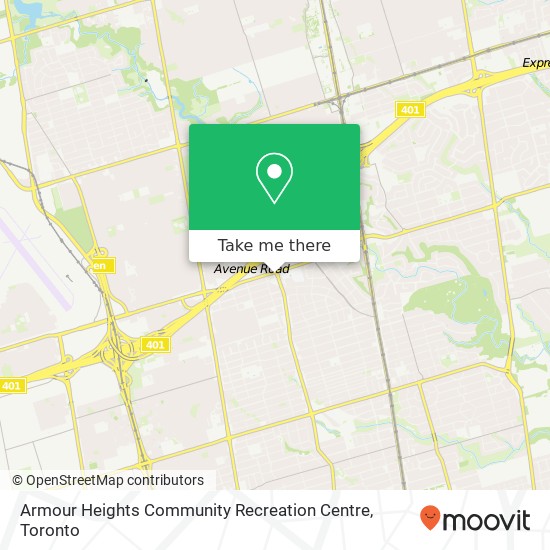 Armour Heights Community Recreation Centre map