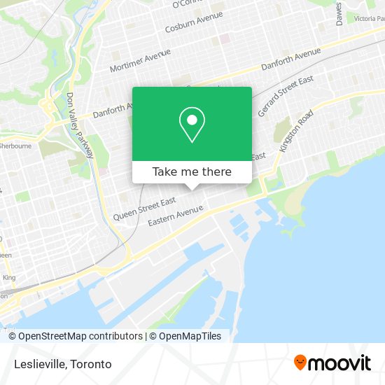 Leslieville map