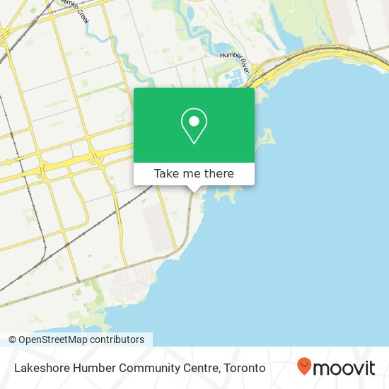 Lakeshore Humber Community Centre map