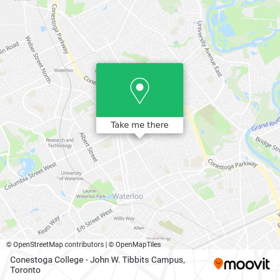 Conestoga College - John W. Tibbits Campus map