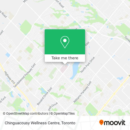 Chinguacousy Wellness Centre map