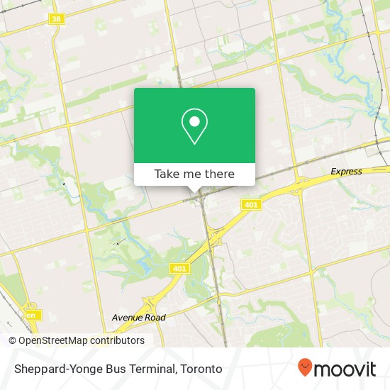 Sheppard-Yonge Bus Terminal map
