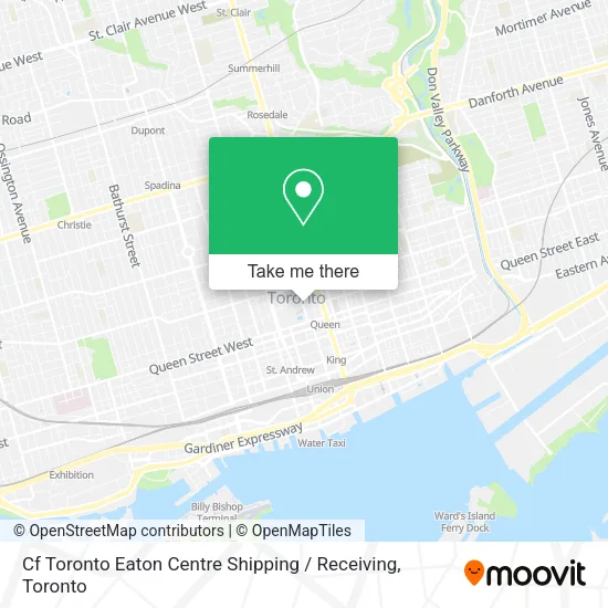 Cf Toronto Eaton Centre Shipping / Receiving map