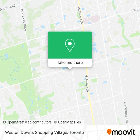 Weston Downs Shopping Village map