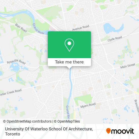 University Of Waterloo School Of Architecture map