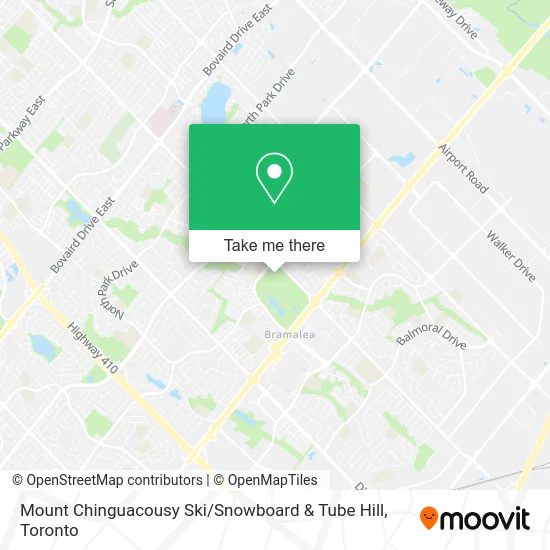 Mount Chinguacousy Ski / Snowboard & Tube Hill map