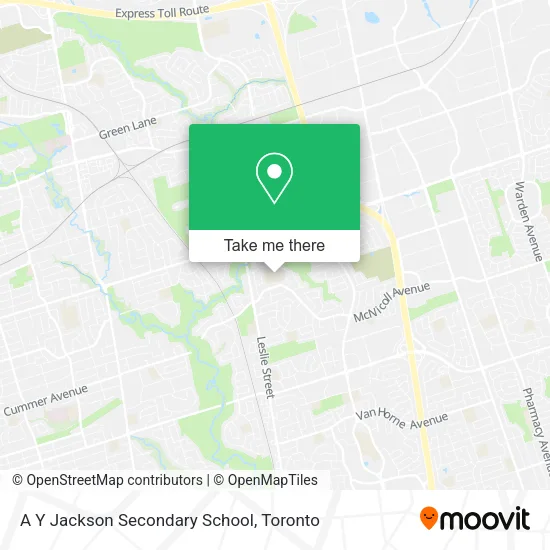 A Y Jackson Secondary School map