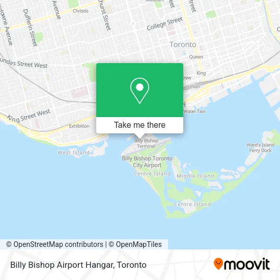 Billy Bishop Airport Hangar map