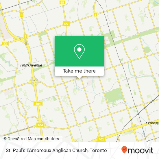 St. Paul's L'Amoreaux Anglican Church map