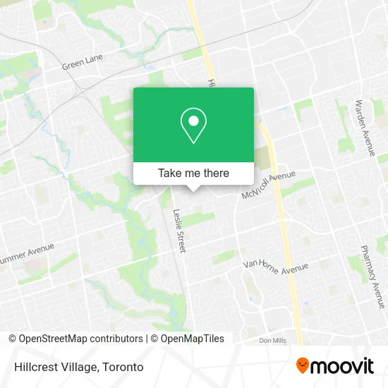 Hillcrest Village map