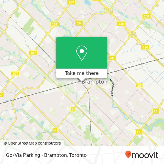 Go/Via Parking - Brampton map