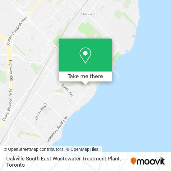 Oakville South East Wastewater Treatment Plant map