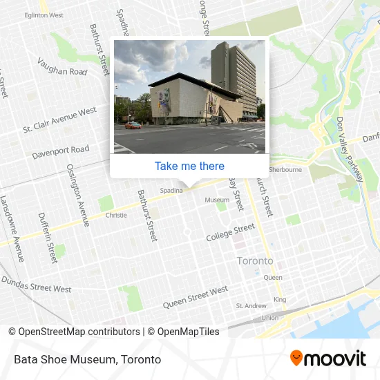 Bata Shoe Museum map