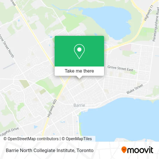 Barrie North Collegiate Institute map