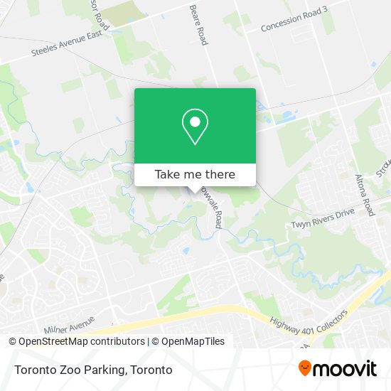Toronto Zoo Parking map