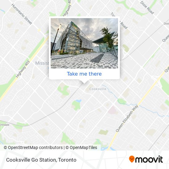 Cooksville Go Station map