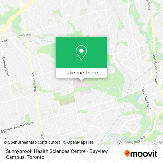 Sunnybrook Health Sciences Centre - Bayview Campus map