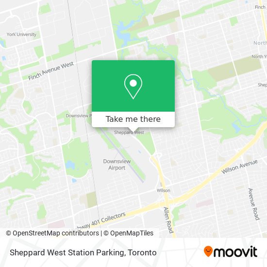 Sheppard West Station Parking map