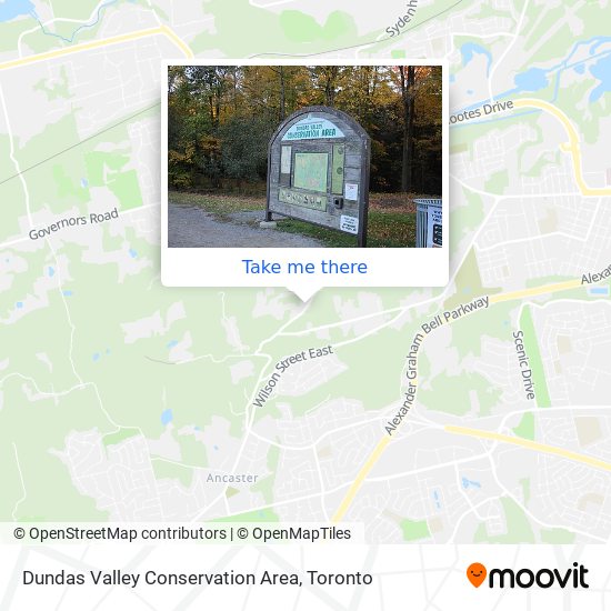 Dundas Valley Conservation Area map