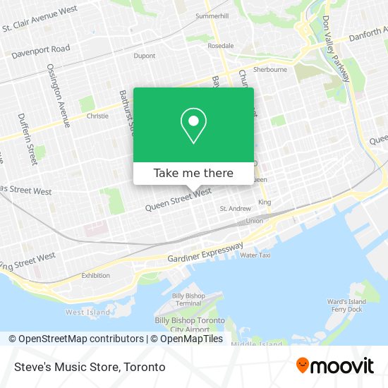 Steve's Music Store map