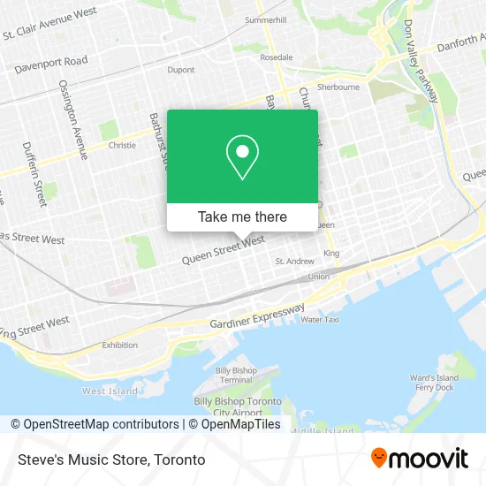 Steve's Music Store map