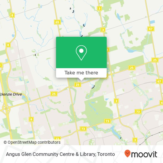 Angus Glen Community Centre & Library map