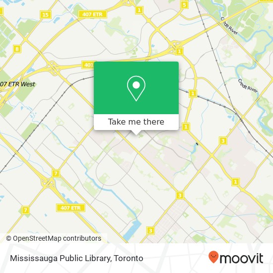 Mississauga Public Library map