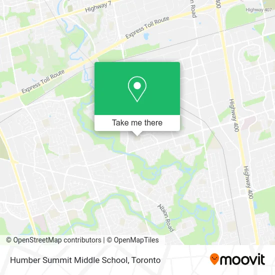 Humber Summit Middle School map