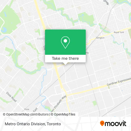 Metro Ontario Division map