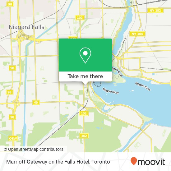 Marriott Gateway on the Falls Hotel map