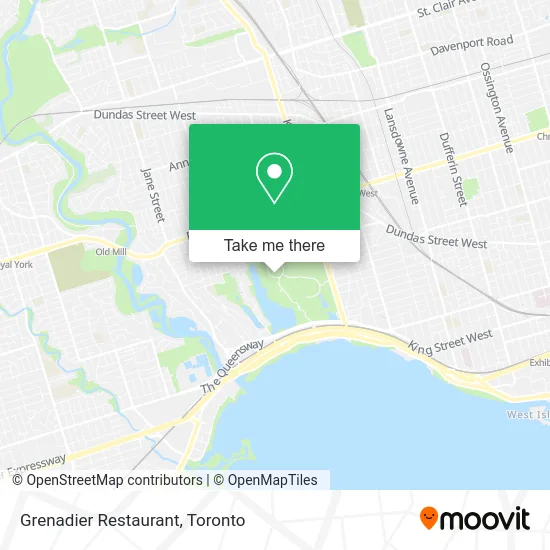 Grenadier Restaurant map