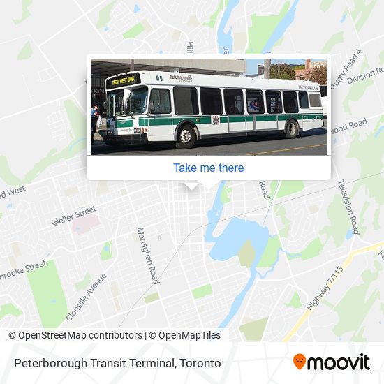 Peterborough Transit Terminal map
