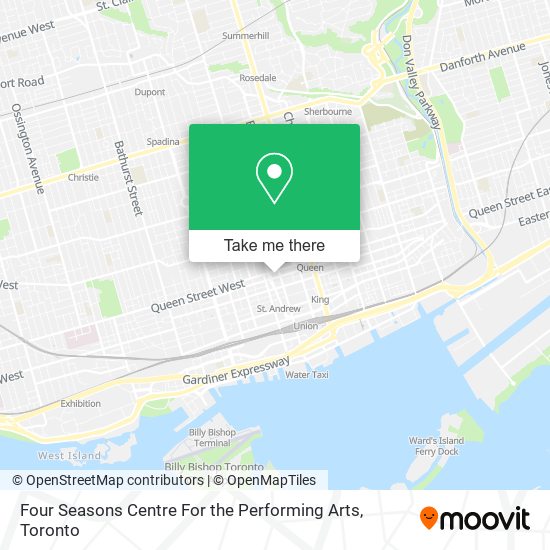 Four Seasons Centre For the Performing Arts map