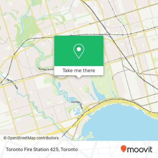 Toronto Fire Station 425 map