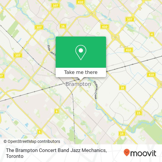 The Brampton Concert Band Jazz Mechanics map