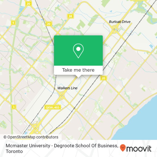 Mcmaster University - Degroote School Of Business map